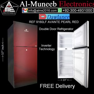 DAWLANCE REF 9160LF AVANTE PEARL RED Double Door Refrigerator Special Offer From Al-Muneeb Electronics, Sialkot,