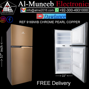 DAWLANCE REF 9169WB CHROME PEARL COPPER Double Door Refrigerator Special Offer From Al-Muneeb Electronics, Sialkot,