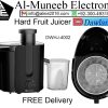 DAWLANCE Hard Fruit Juicer DWHJ-4002 Black Color Special Offer From Al-Muneeb Electronics, Sialkot