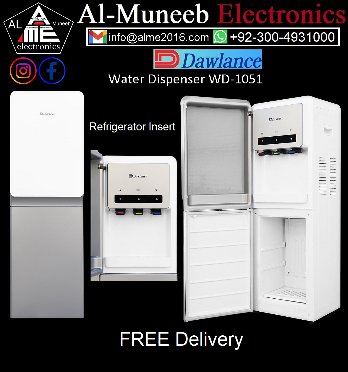 Al-Muneeb Electronics Special Offer for Dawlance Water Dispenser WD-1051 Cloud White