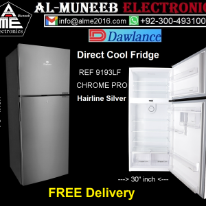 DAWLANCE REF 9193 LF Chrome Pro Hairline Silver Double Door Refrigerator Special Offer From Al-Muneeb Electronics, Sialkot,
