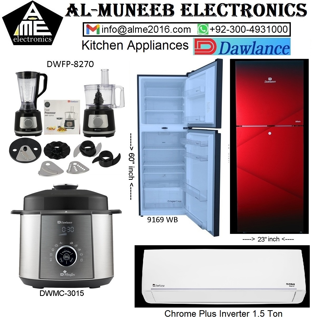 DAWLANCE 4 in 1 Home Appliances Marriage Set Special Offer From Al-Muneeb Electronics, Sialkot,