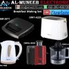 DAWLANCE 5 in 1 BREAKFAST PREPARING KITCHEN SET Sandwich Maker, Slice Toaster, Juicer Special Offer From Al-Muneeb Electronics, Sialkot